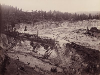 Malakoff Diggins. North Bloomfield Gravel Mining Company, c.1871 by Carleton E. Watkins